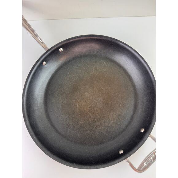 All Clad D3 Black Silver Large Skillet Stainless Steel Nonstick 14" Frying Pan - Picture 2 of 7